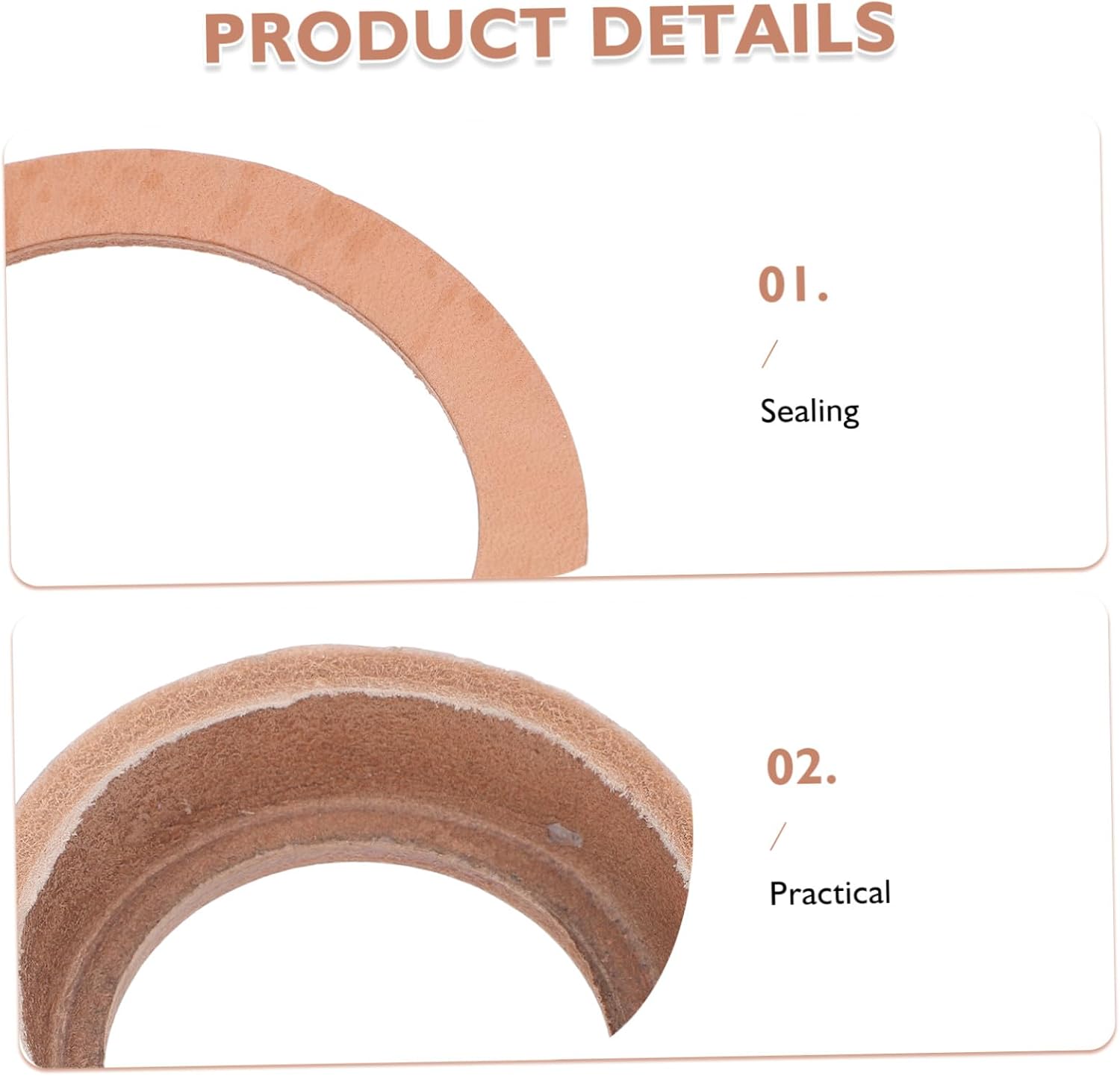 Water Pump Seal Cup Replacement Part Cowhide Leather Washer for Manual Hand Pump Pitcher Easy to Replace with Enhanced Sealing Performance