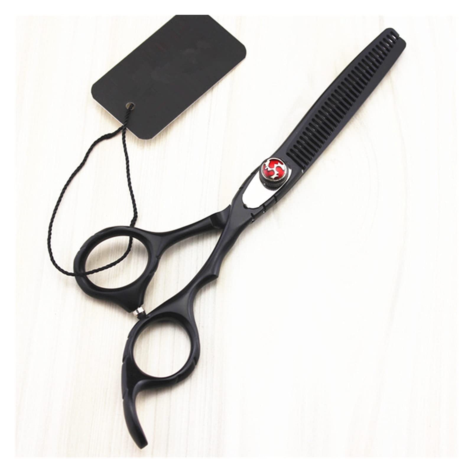 CrEev Schere zum Haarschneiden, 6-Zoll-Friseurschere, Schönheitsschere, Friseursalon, Flache Schere, Friseurschere, Effilierschere, Haarschneideset (Farbe: Effilierschere) (Effilierschere B)