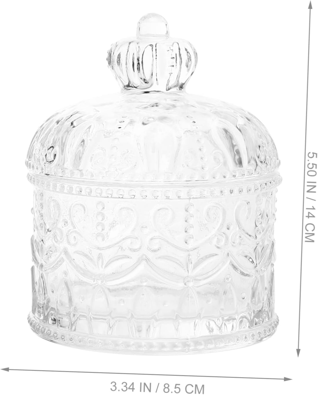 Alipis Trinket Boxes Glass Candy Jars Apothecary Jars Ring Canisters Decorative Ornament
