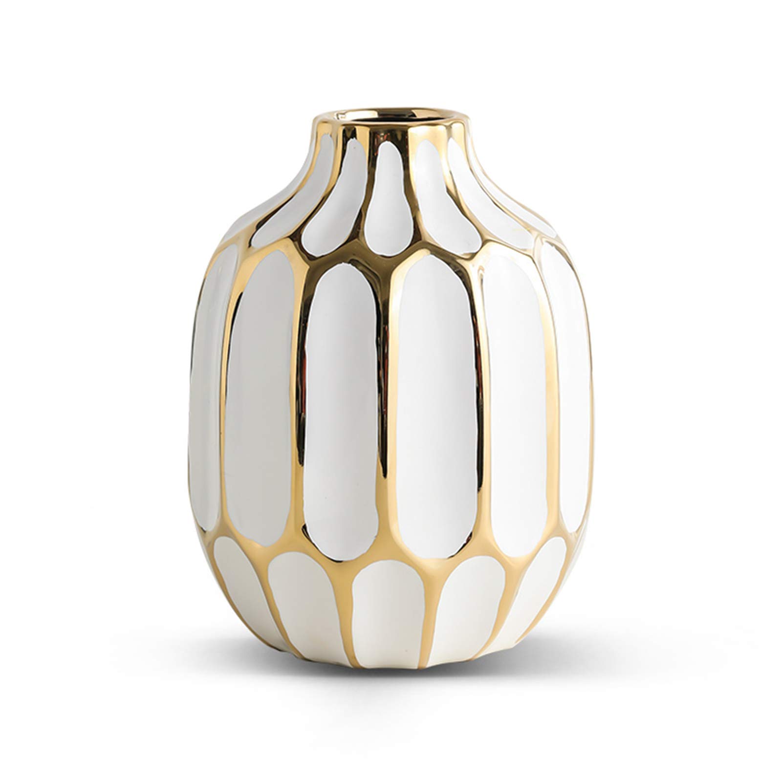 Vase en céramique blanc style artistique pour salon chaleureux et fleurs séchées