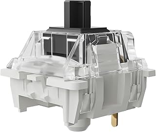 YUNZII Gateron G Pro 3.0 Mechanical Keyboard Switch,35Pcs/Pack Pre Lubed Switch with Transparent PC Housing,3 Pins Linear Switch for Hot-swap Gaming Keyboard(G Pro 3.0, Gateron Black Switch)