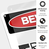 Vista 7 de Sigo Signs - Cartel de cuidado de los trolls, 10 x 7 pulgadas, HDPE de 55 mil de grosor (polietileno de alta densidad), resistente a