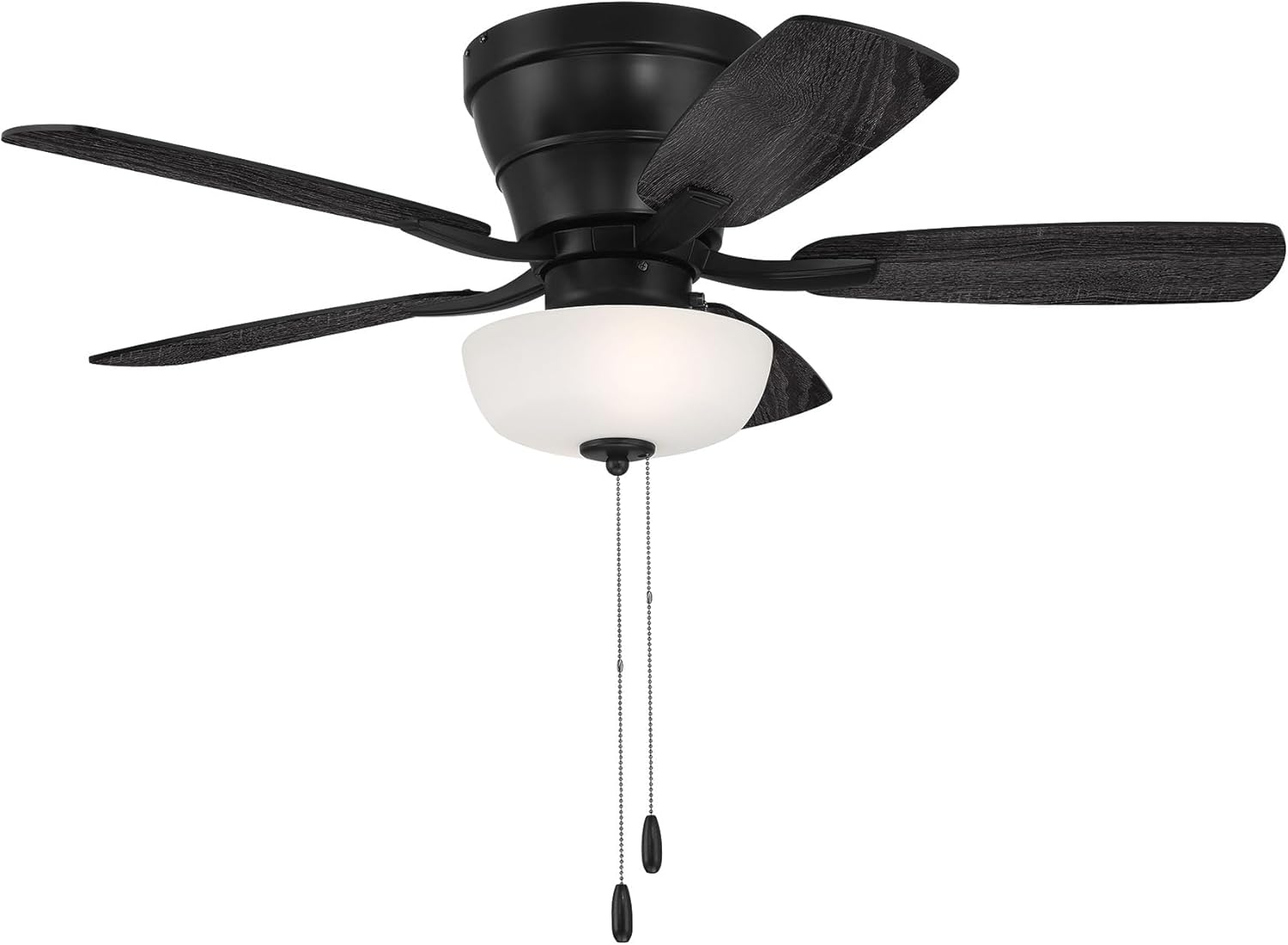 Craftmade 42" Wheeler Indoor Flush Mount 5 Blade Flat Black Finish Ceiling Fan with Single Bowl Light