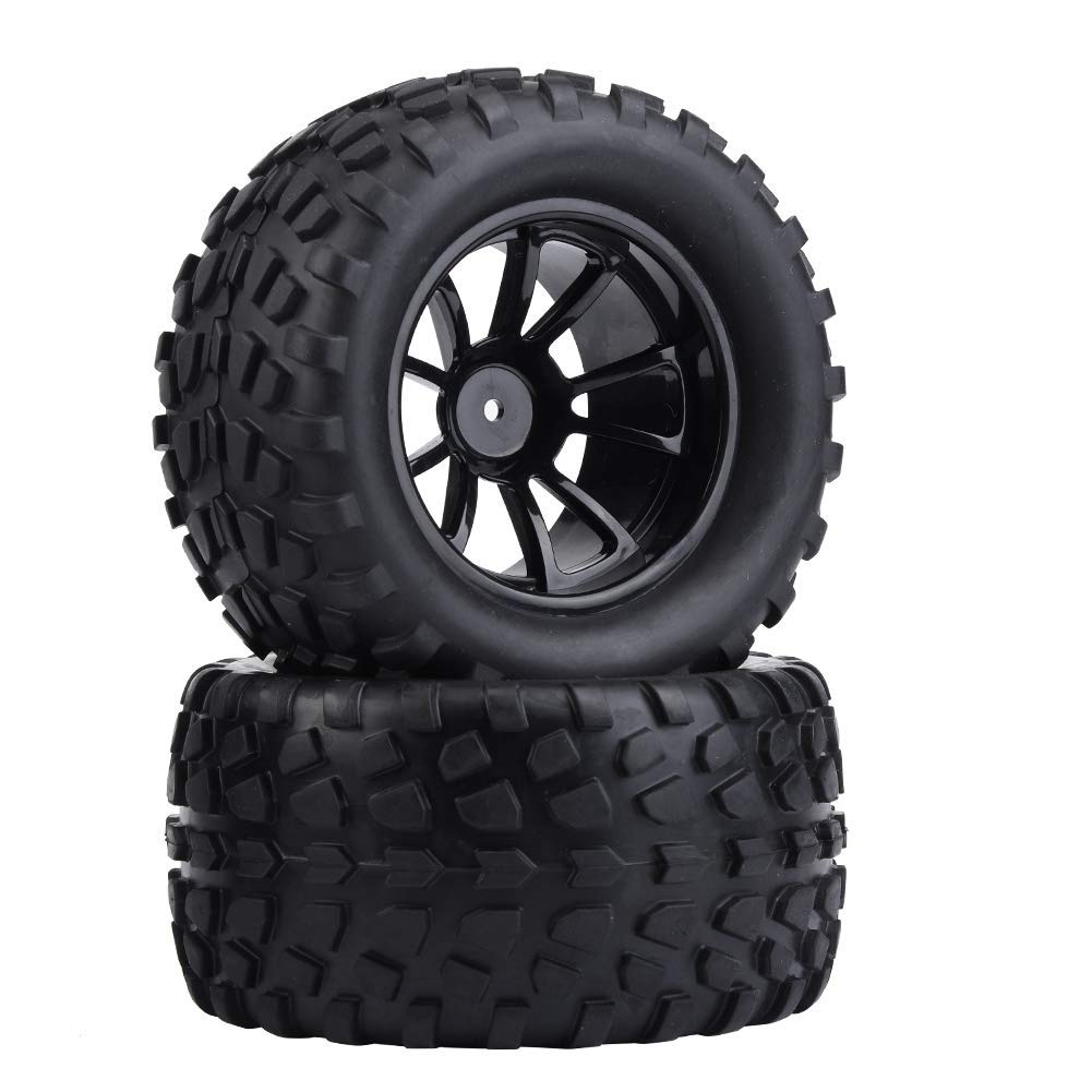 RC Reifen, 4-teiliges Gummireifen Set mit 10-Loch Design, 1:10 Scale Reifen, hohe Traktion und Stabilität for RC Modellbau Hobbyisten, Offroad Einsätze, Wettbewerbe und Alltag Nutzung