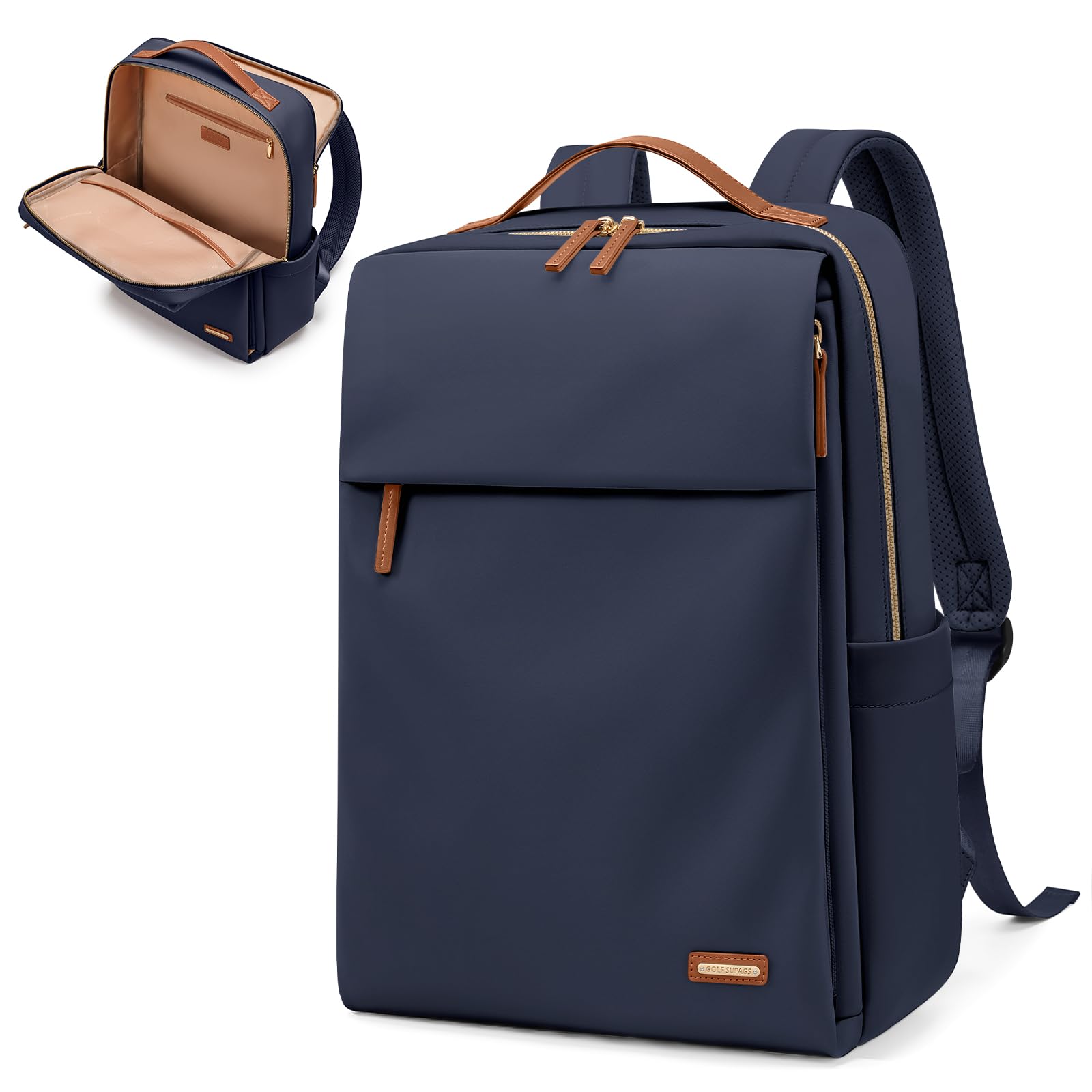 GOLF SUPAGS Sac à Dos pour Ordinateur Portable Pour Femme de Approuvé Par Les Compagnies Aériennes Sac à Dos Décontracté Multifonctionnel de 15,6 Pouces pour Voyage, Travail, École