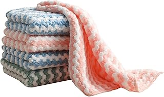 10 Pieces Microfiber Cleaning Cloths Highly Absorbent Micro Fiber Cleaning Rags All-Purpose Lint Free Reusable Cleaning Towels for House, Kitchen, Car, Reusable and Washable (9.85 x 9.85”)