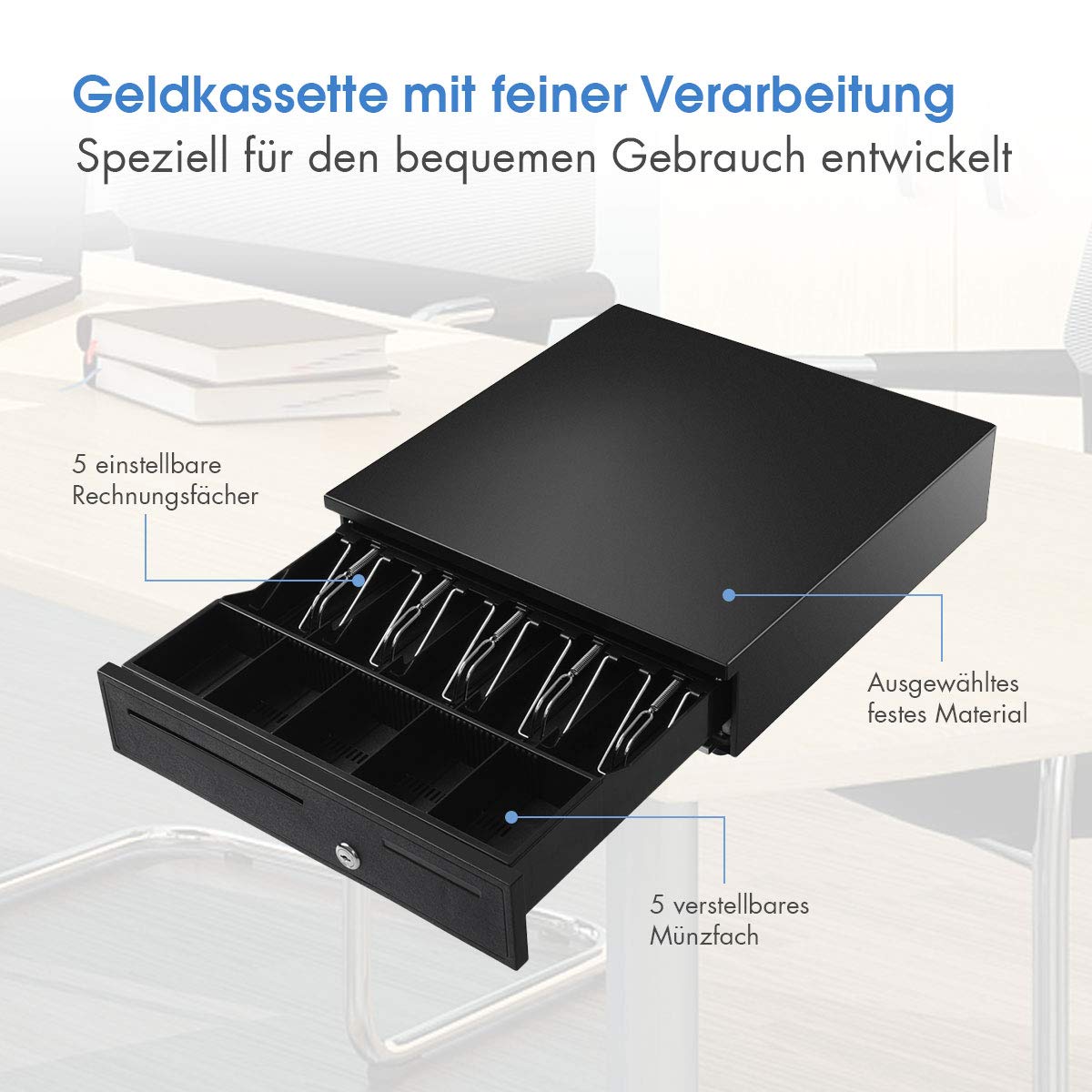KASSENLADE Aus METALL UNTERBAUVORRICHTUNG GELDLADE