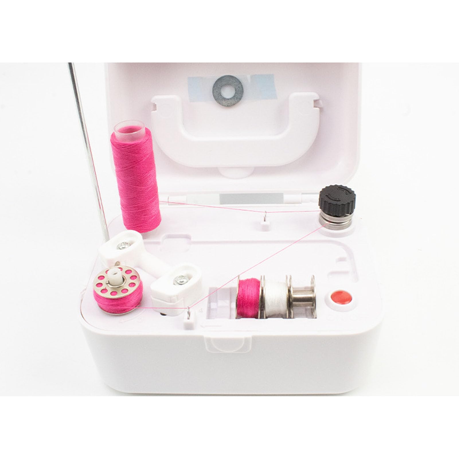 Bobinadora, Bobinadora Automática Profesional para Coser, Bobinadora Lateral de Alta Velocidad con Cerradura y Mango Oculto, Bobinadora Eléctrica Portátil para Uso Artesanal