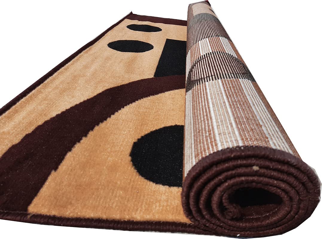Home Decore - 6x8 Feet Traditional Acrylic Carpet for Your Living Room & Drawing Room (180X230 Brown Colour)- 6x8 Feet-image-49