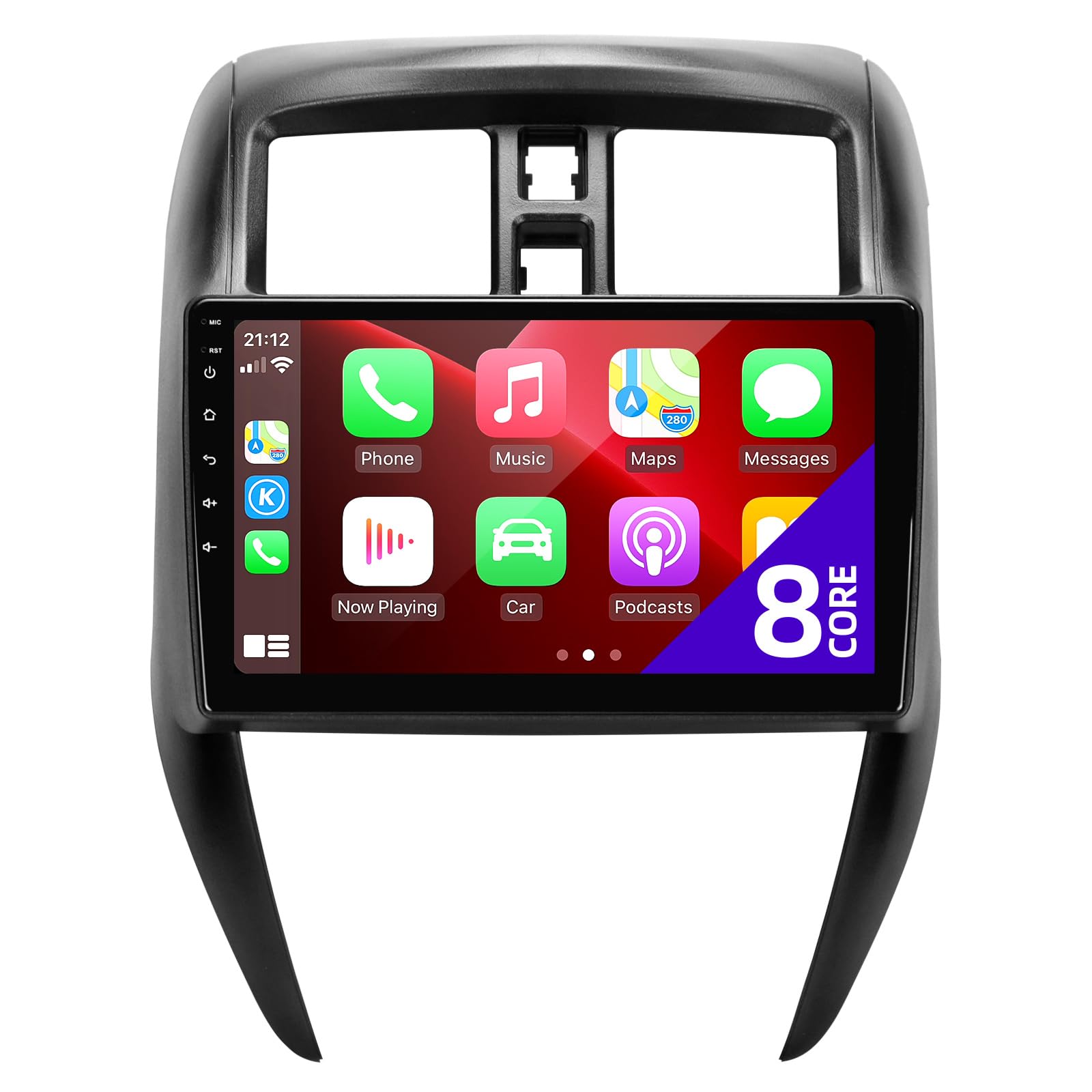 for Nissan Versa 2015-2018 Radio Compatible with Wireless Carplay Android Auto TouchScreen Car Stereo Upgrade Bluetooth GPS FM/AM WIFI Navigation Backup Camera Multimedia Player 8-Core Head Unit