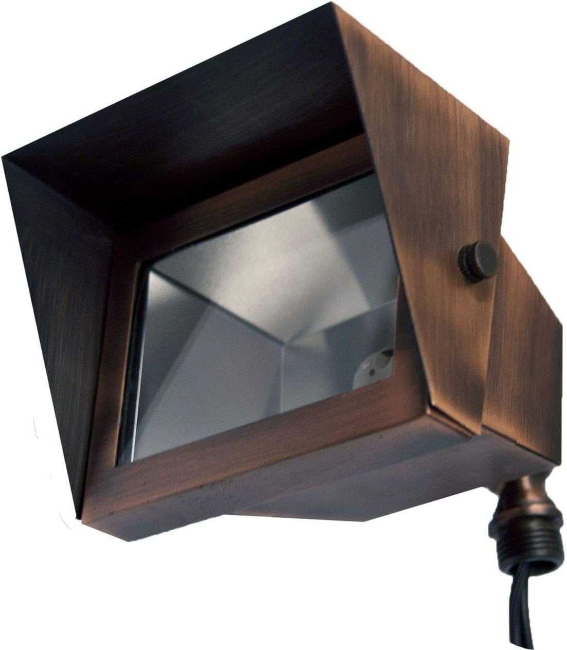 DABMAR LIGHTING LV117-ABZ Solid Brass Area Flood Light with Hood, Antique Bronze