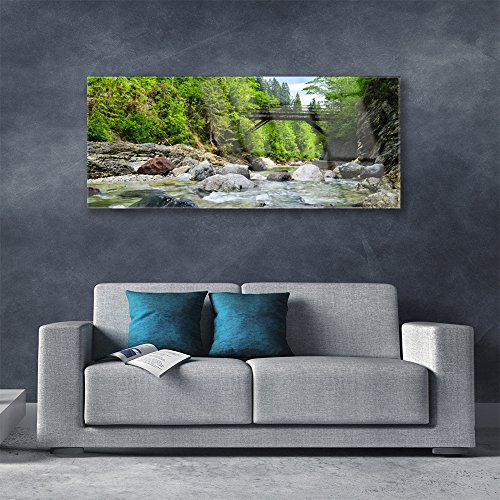 Verre Trempé 125x50cm Tulup Tableau Design Premium Paysage Nature - 4