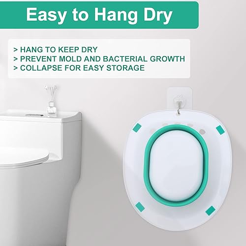 Miniatura 5 de Sitz Bath - Bañera eléctrica para hemorroides - Bañera de asiento para asiento de inodoro - Baño de asiento para cuidado posparto, tratamiento de