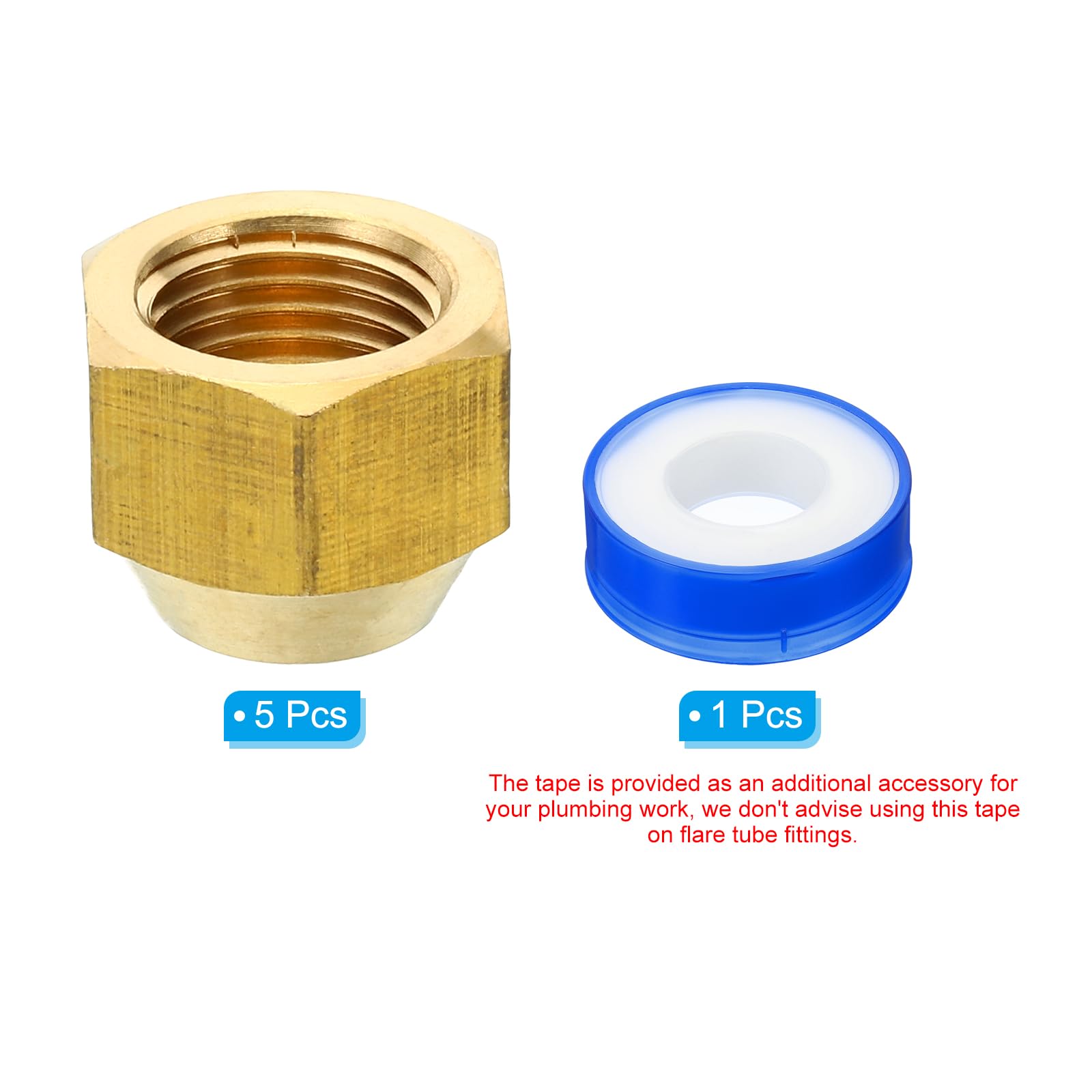 Brass SAE - 45-Degree Flare Sealing Plug - 5/8 Inch Tube