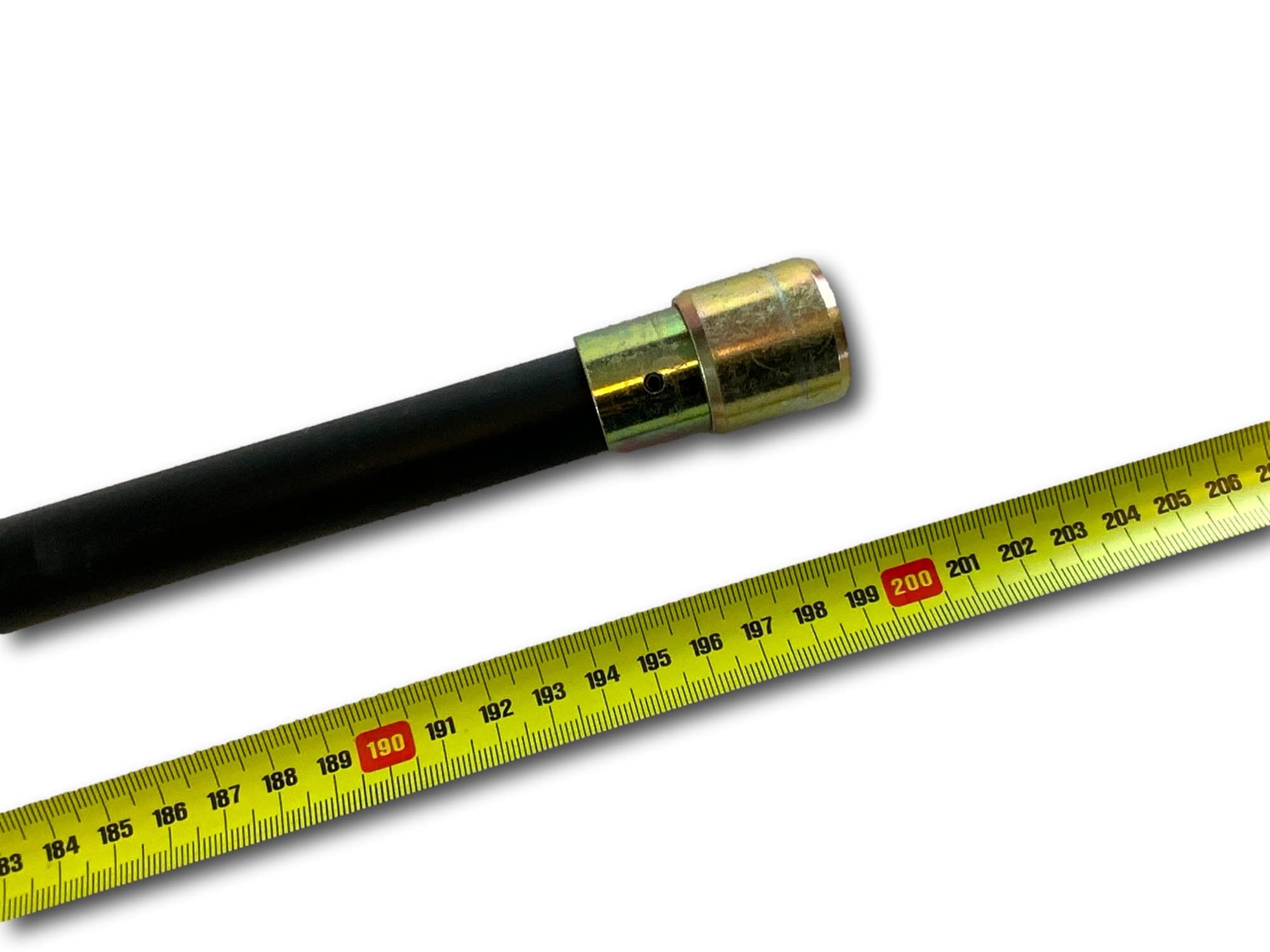 Lote de 3 varillas de deshollinado Pro PPN negras macizas contra roscadas | Ø 20 mm | Extensión para kits de deshollinado | Longitud 2 m | Punta de acero roscada M12x175 mm | Kibros 4CK40X3 | Contraatornilladores completos, punta de acero roscado M12, ext