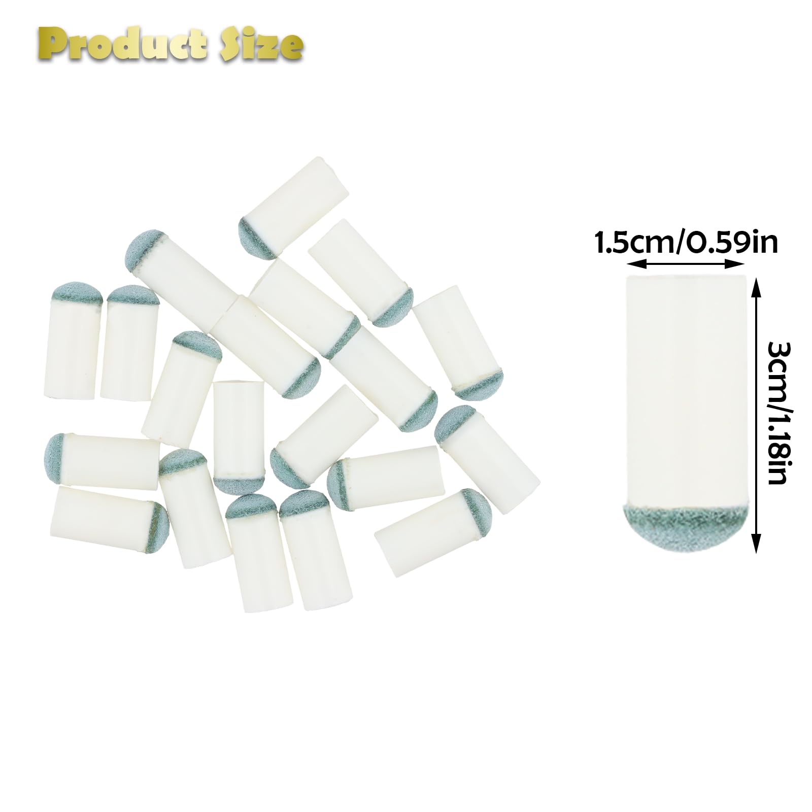 Punte per Stecca da Biliardo, Sostituzione per Stecca da Biliardo, 20 Pezzi Puntali di Ricambio per Stecche Biliardo, Puntali da biliardo Rigidi da 12 mm per Stecche da Biliardo