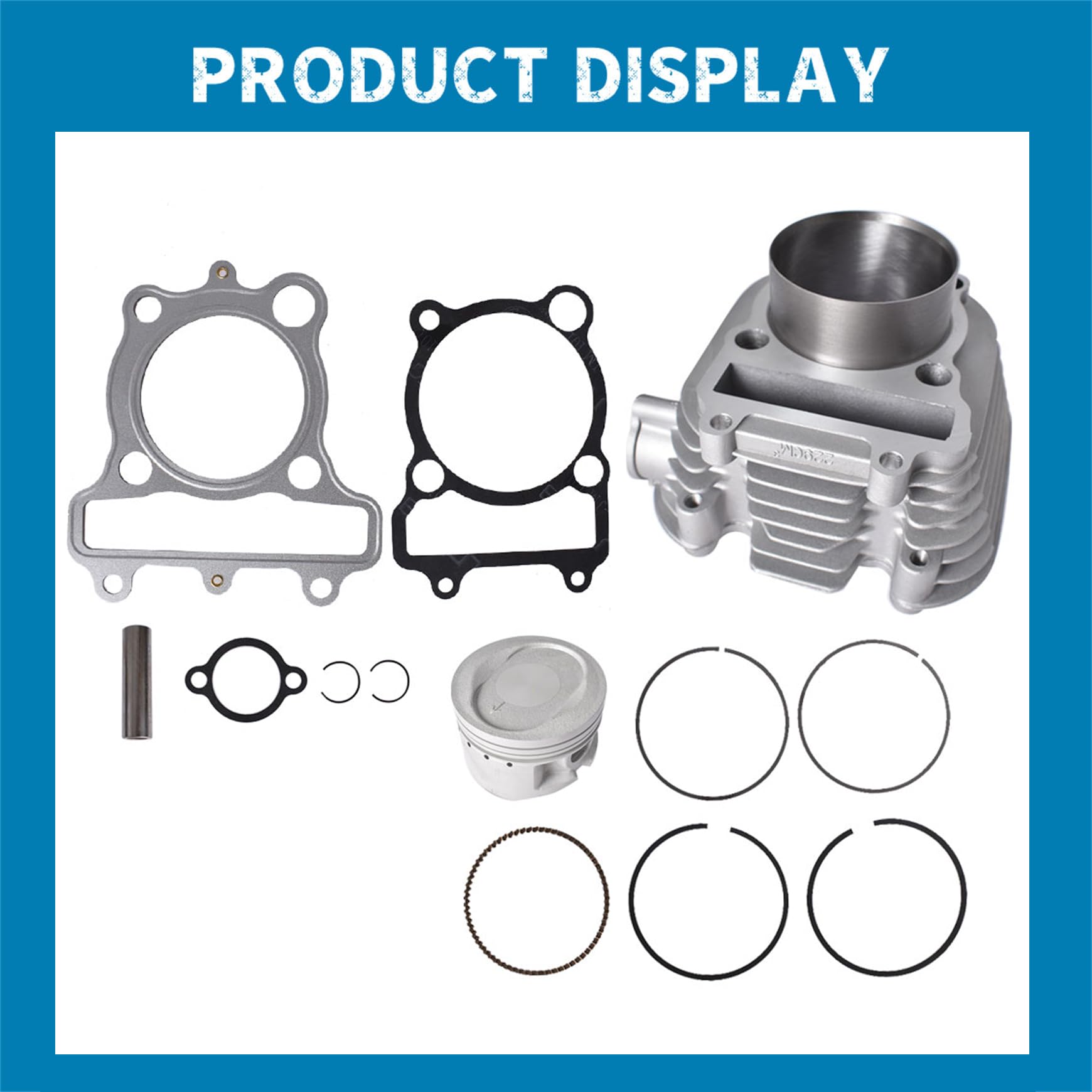 Silscvtt Guarnizione testa pistone cilindro sostituzione kit estremità superiore per Yamaha Bear Tracker 250 1999-2004 Timberwolf 250 1992-2000 Moto-4 250 1989-1991