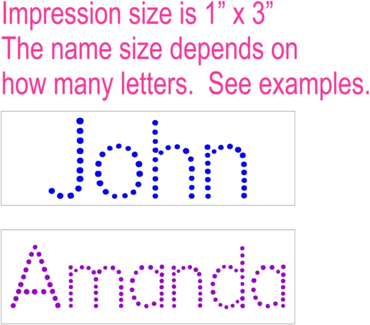 Custom Name Stamp-Stamp, Trace and Learn to Write Your Name, Alternative to Workbook, Educational Learning Tool for Preschool, Kindergarten and Primary (First or Second Grade) Kids