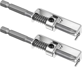 2 Pcs Spring-Loaded Screw Holder Bit, Anti-Drop Screwdriver Bit Holder Single-Hand Operation Drill Bit Tip Holder for Prevent Screws Shaking for Electricians, Mechanics, DIY Home Repair