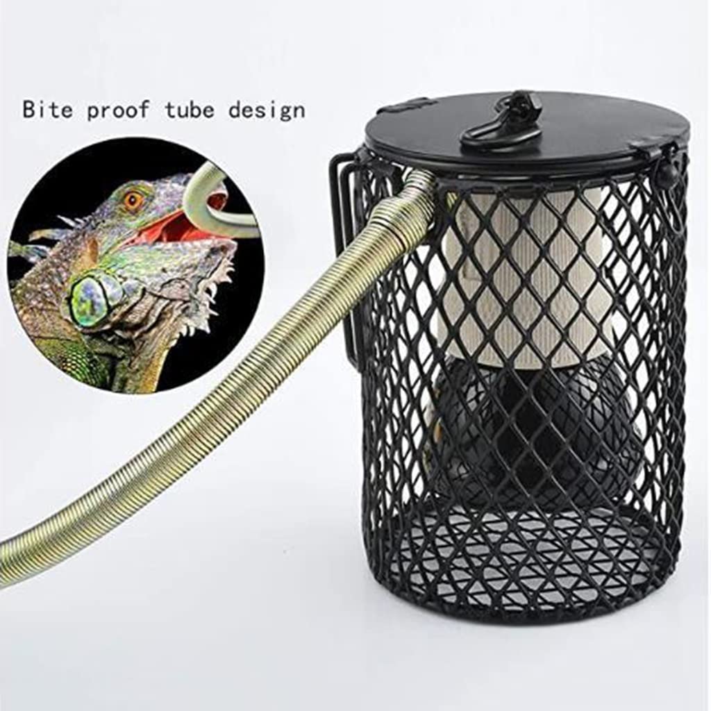 Cubiertas de Lámpara Antiescarcha para Reptiles, Guardia del Calentador, Lámpara de Calor de Cerámica Infrarroja, Lámpara Calefactora para Tomar el Sol para Tortugas, Serpientes, Lagartos, Ranas, Arañ