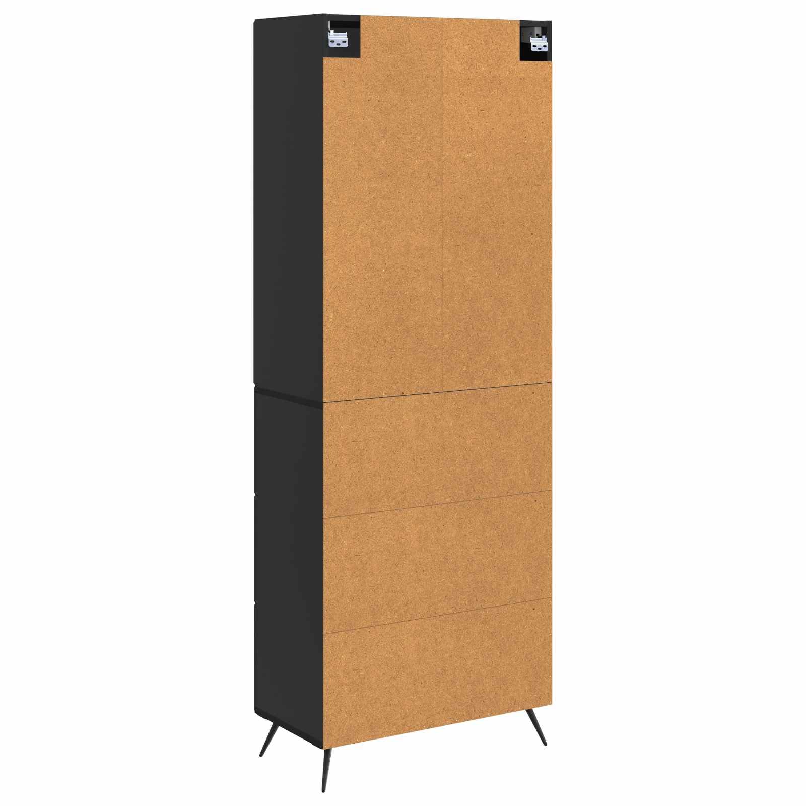 Set di 2 armadi in legno nero, 66 x 34,5 x 90 cm, con cassetto, porta e mensola, per soggiorno, camera da letto, ufficio, corridoio, corridoio, cucina, versatile per riporre e organizzare