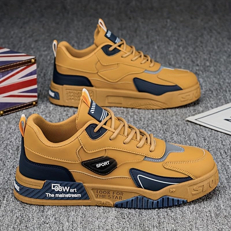 Men's Fshion Sneakers Skate Shoes - Comfortable, Durable, Lace-Up Sneakers with Non-Slip Sole for Outdoor, Hiking & Casual Attire4