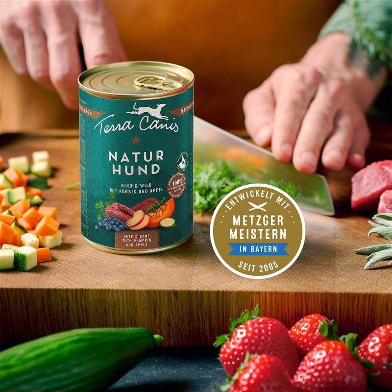 Terra Canis Pute & Ente mit Brokkoli und Melone - Naturhund, 6x400g | Premium Hundefutter in 100% Lebensmittelqualität Aller Rohstoffe | Getreide- & glutenfrei