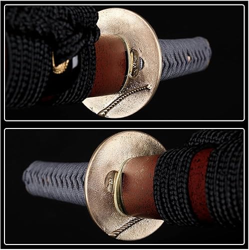 Miniatura 37 de siwode Katana hecha a mano de espiga completa, afilada, aleación Tsuba japonesa samurái, acero de alto carbono 1060, T10 1095, 40 pulgadas
