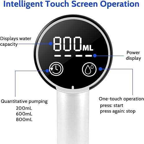 Miniatura 2 de Dispensador de agua de botella de 5 galones, bomba de botella de agua universal plegable, bomba de agua potable eléctrica portátil automática,