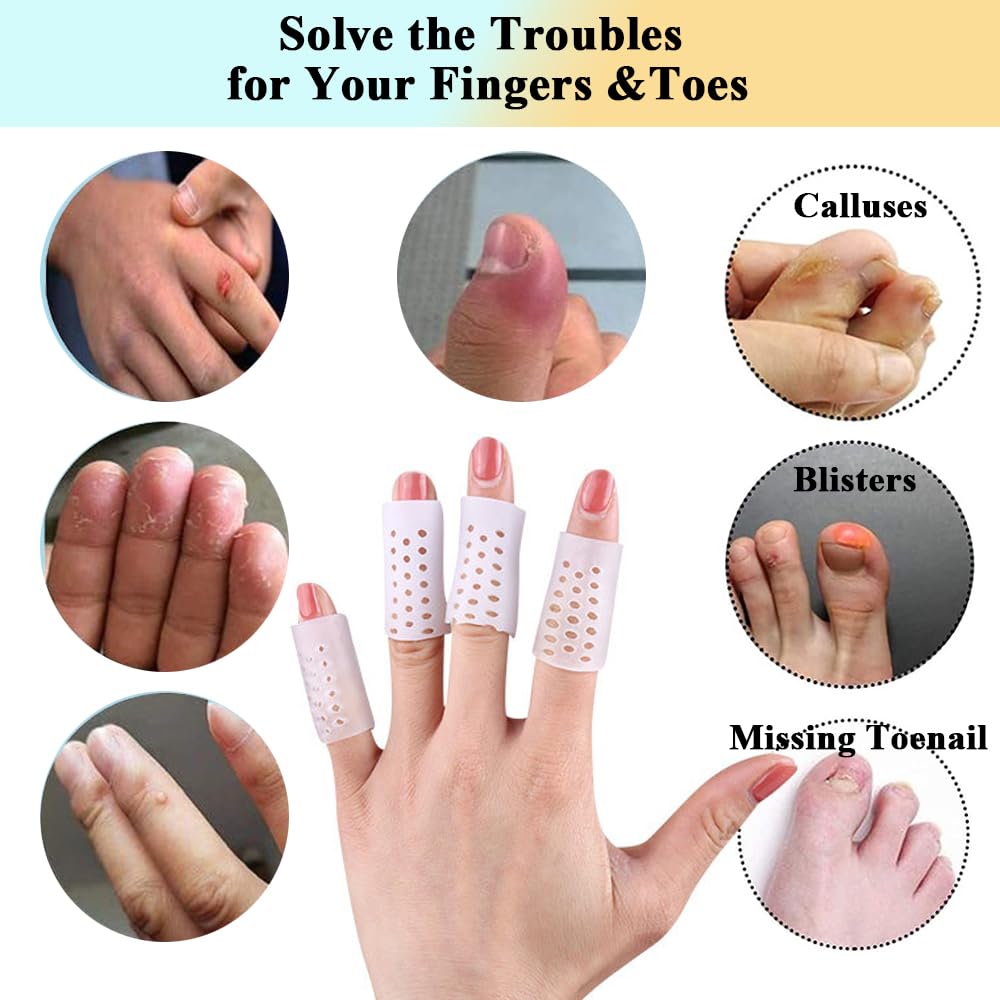 Finger Cot 16-Pack Silicone S Breathable Finger Protectors For