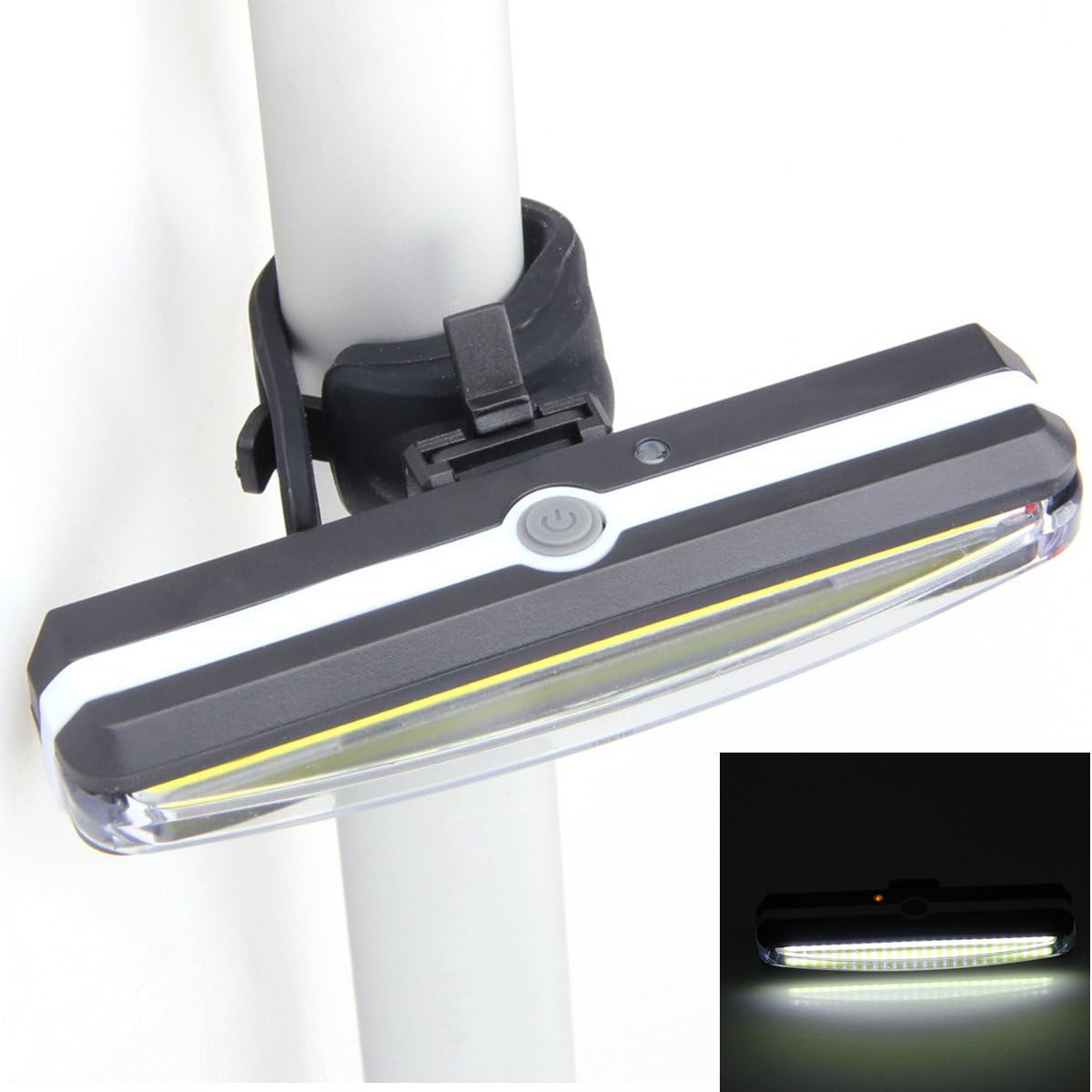 USB Rechargeable Bike Light Rear- Waterproof Safety Warning Bicycle Tail Light, Ultra Bright LED 150ft Light Visibility 6 Modes,500mAh 6 hrs (Max) for Mountain Bikes, Helmets