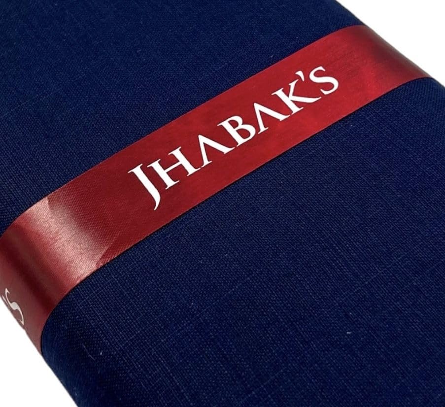 Image of JHABAK'S Unstitched Cotton Blend Solid Shirt & Trouser Fabric - 2.25 m Shirt Cloth - 1.20 m Pant Piece