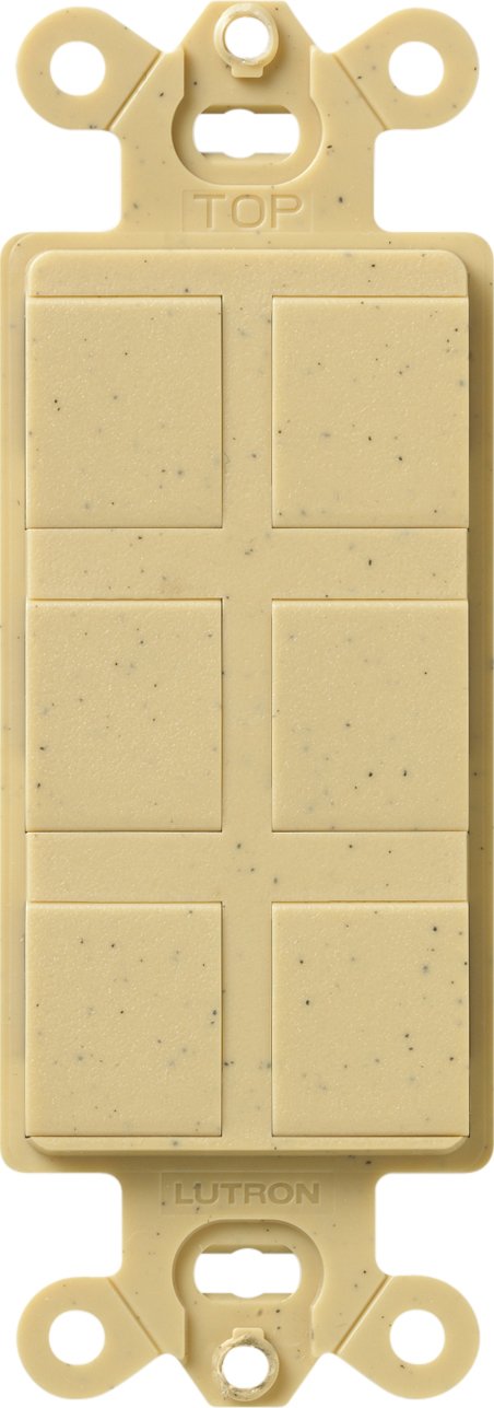 Snapklik.com : Lutron SC-6PF-GS Satin Colors 6-Port Frame