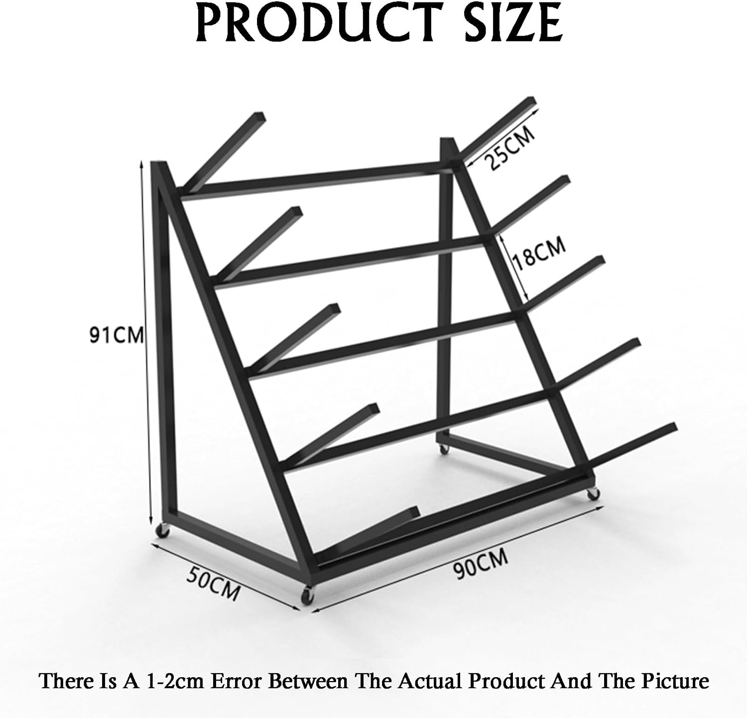 Snowboard Storage Rack, 4/5/6-Tier Surfboard Rack Stand with Wheels, Heavy Duty Equipment Shelf, 150kg Load Capacity, Ideal for Garage, Home, or School Use