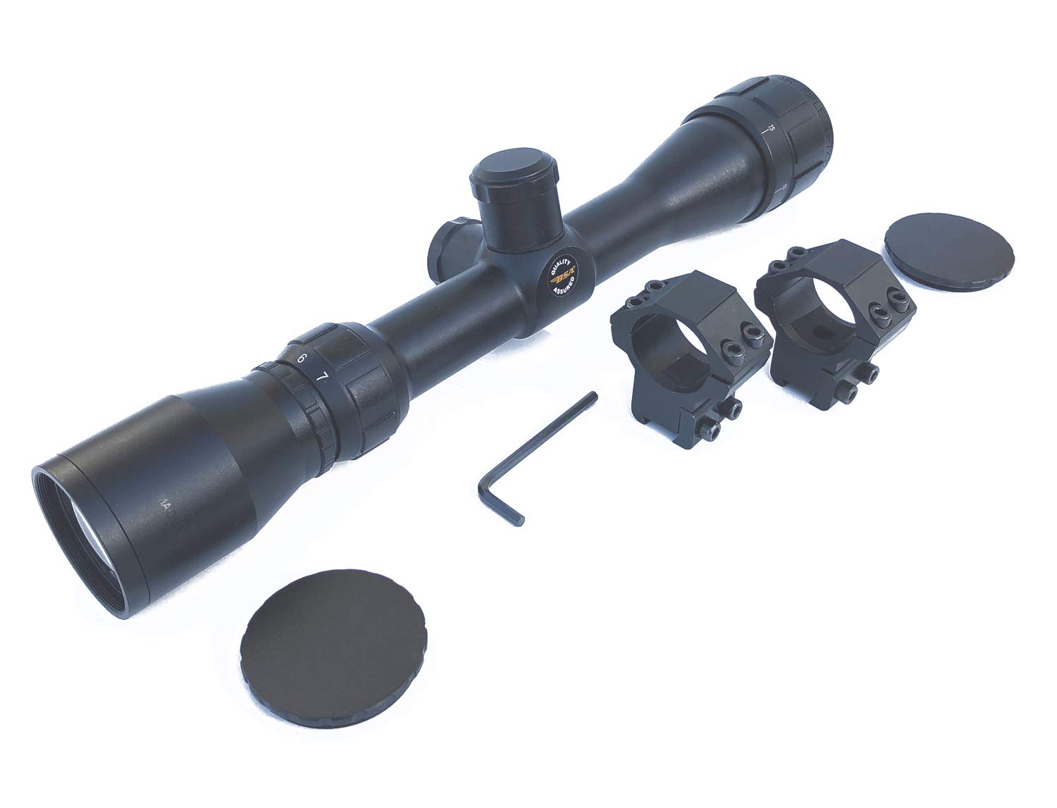 Outletdelocio Visor BSA. Mira telescópica con Zoom 7 aumentos AR27x32. Especial para Tiro Deportivo. Monturas Incluidas. 46360/3010