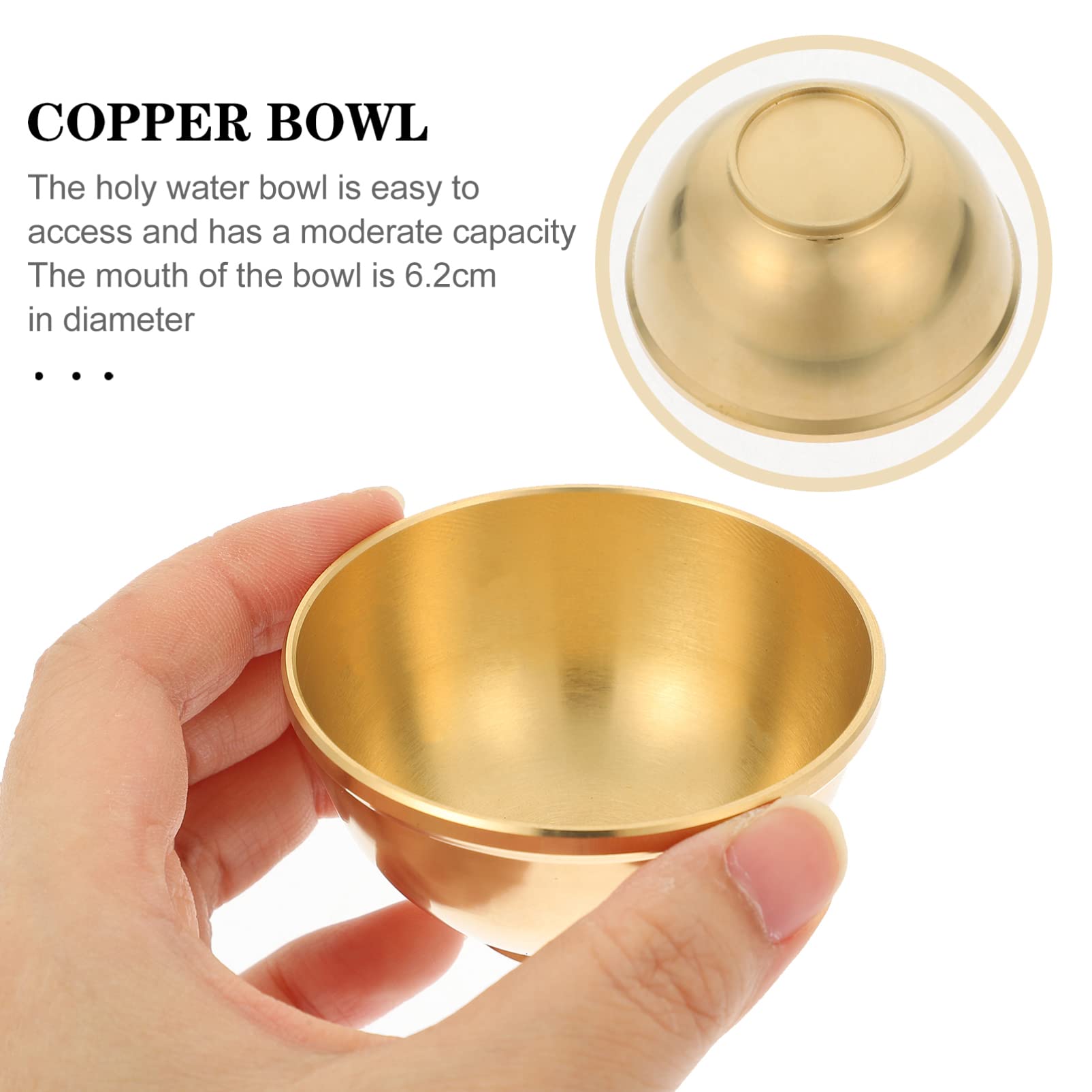 CIYODO Pure Copper Buddha Offering Bowl Buddha Worship Bowl Temple Offering Cup Buddhist Worship Cup Bowl Tableware Home God Sacrificial Bowl Zen Bowl Holy Bowl Goods Chalice Cup Golden