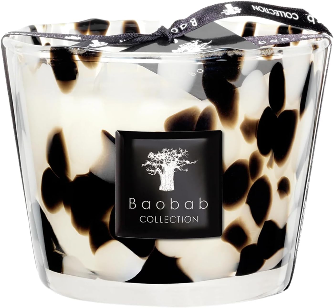 Baobab 10cm Pearls Black Candle