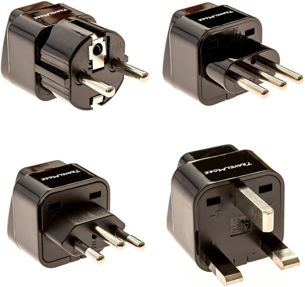 European Travel Adapter Plug Set Pack of 4 Universal Outlet Adapters for All of