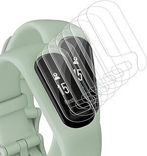 (8 Pack) Orzero Compatible for Garmin Vivosmart 5 TPU Screen Protector (Not Glass), Soft PET Premium Quality Edge to Edge HD Anti-Scratch Bubble-Free (Lifetime Replacement)