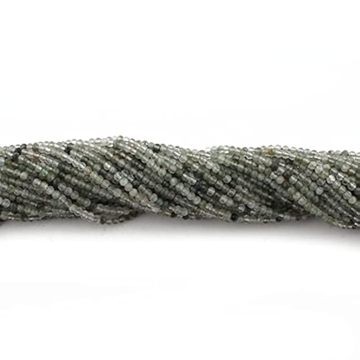 Rutiles verts de 2mm pour assembler un bracelet de lithothérapie fait main