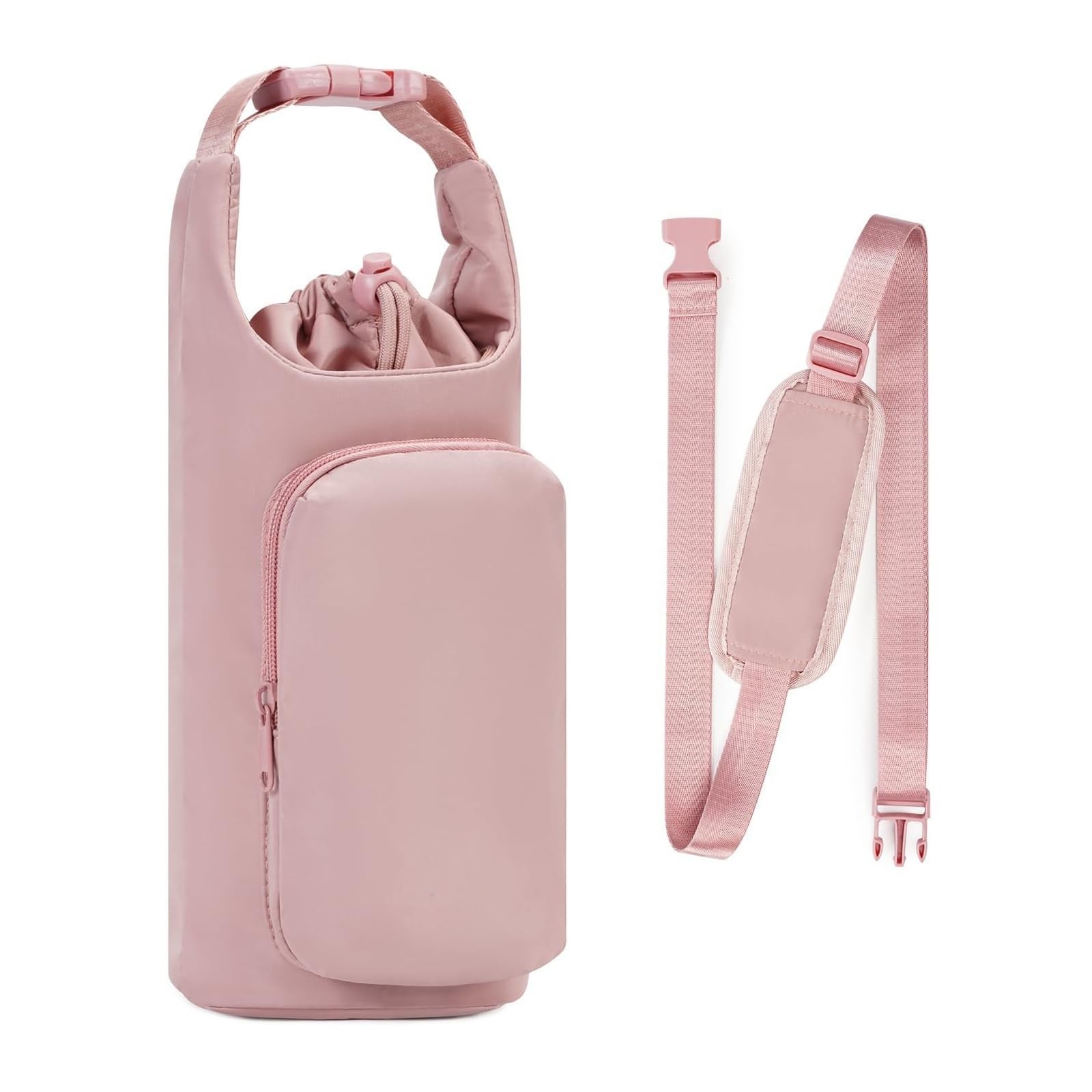 Piceioep Multipurpose Insulated Water Bottle Carriers with Shoulder Strap Phone Pocket for Home Travel and Outdoor Sport Insulated Water Bottle Cover