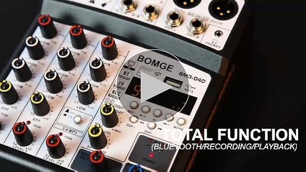 BOMGE BMG-06D 16チャンネルミキシングコンソール BOMGE Wireless 6 Channel Audio Mixer Portable Mixing Console
