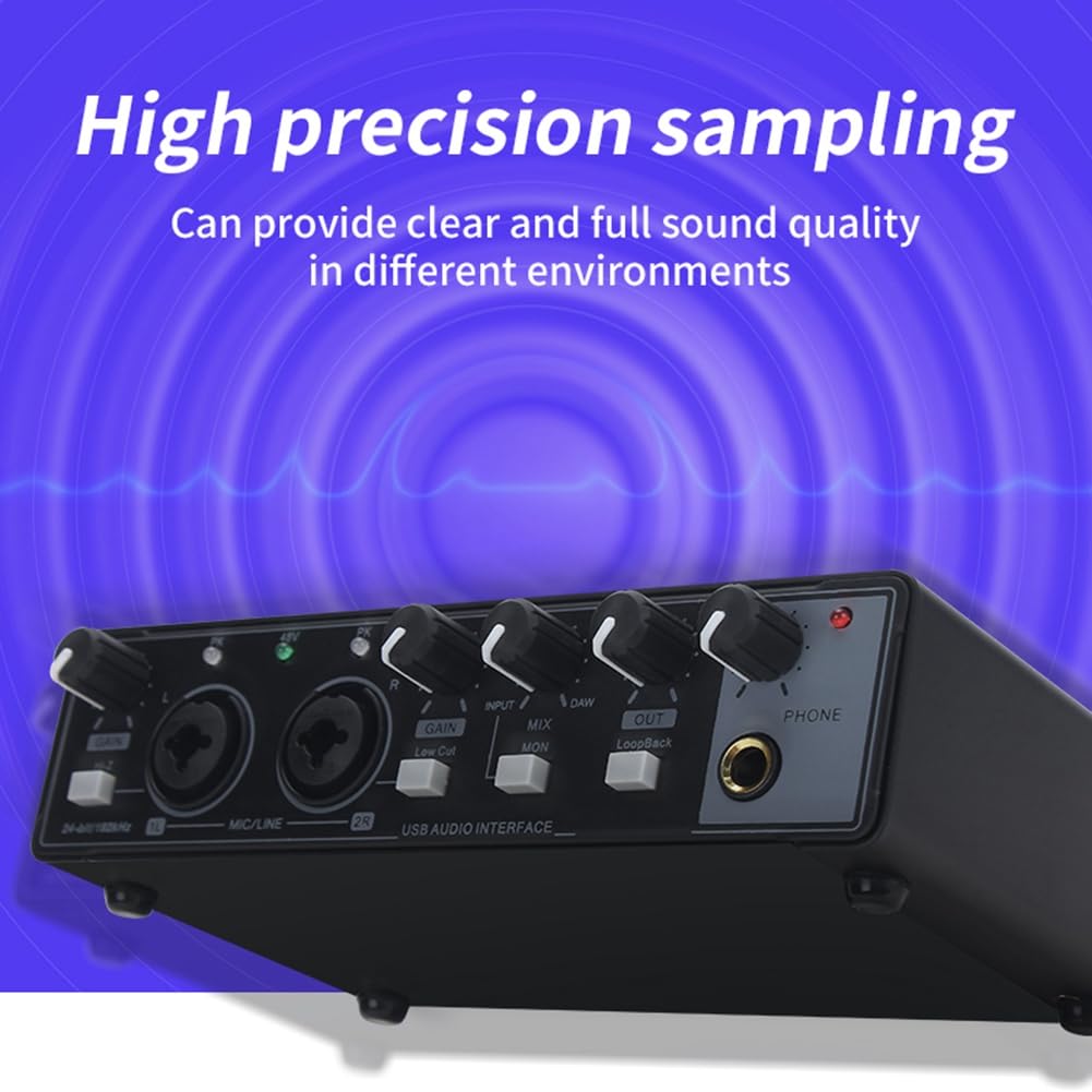 Profesjonalny interfejs audio karta dźwiękowa Phantom Power Electric Guitar Sound Mixer Console Studio Nagrywanie na żywo