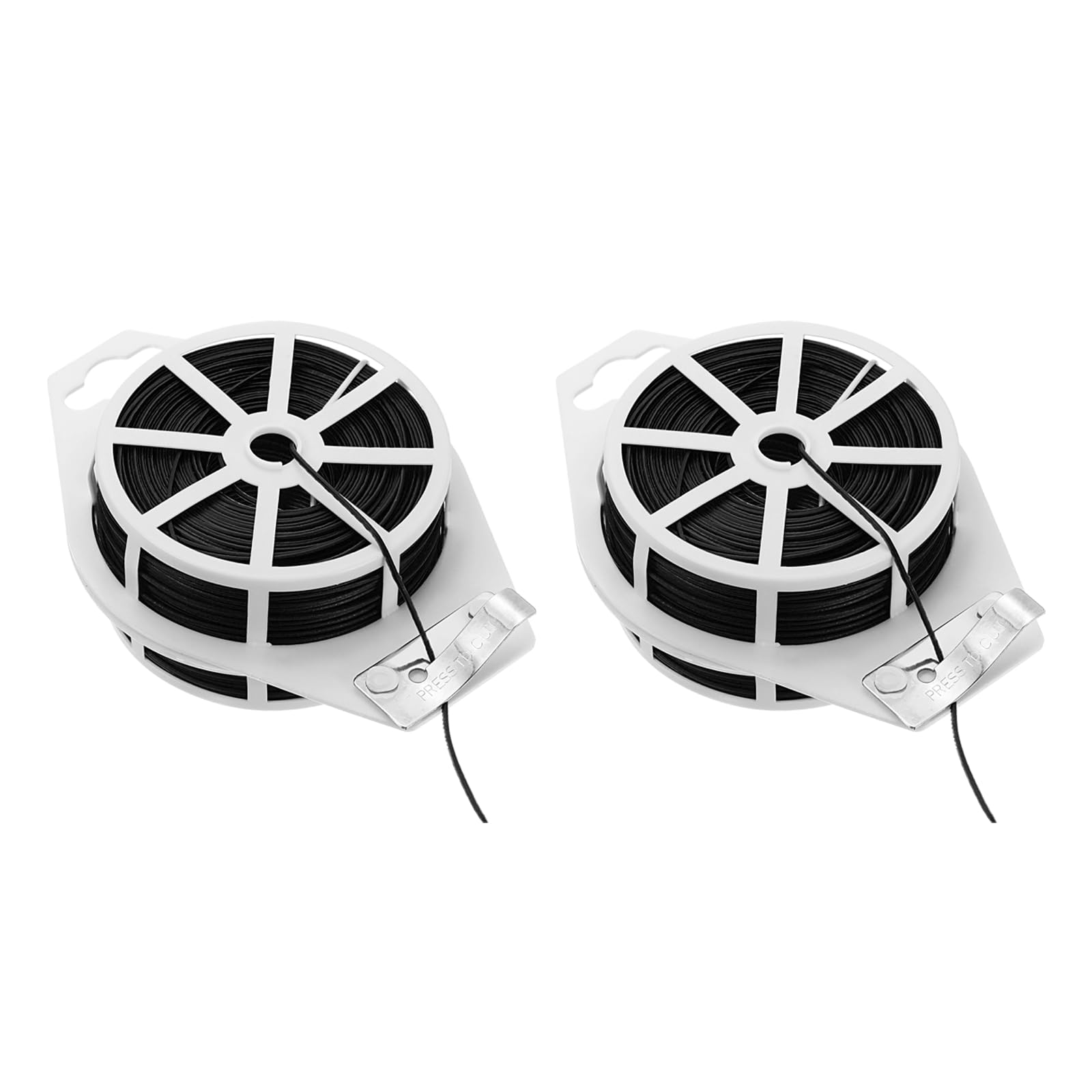 sourcing map 2pcs Twist Tie with Cutter 492FT (150m) Garden Plant Ties Garden Twine Support Wire for Gardening Plant Support Growth Care Home Office Cable Organization, Black โ image 1