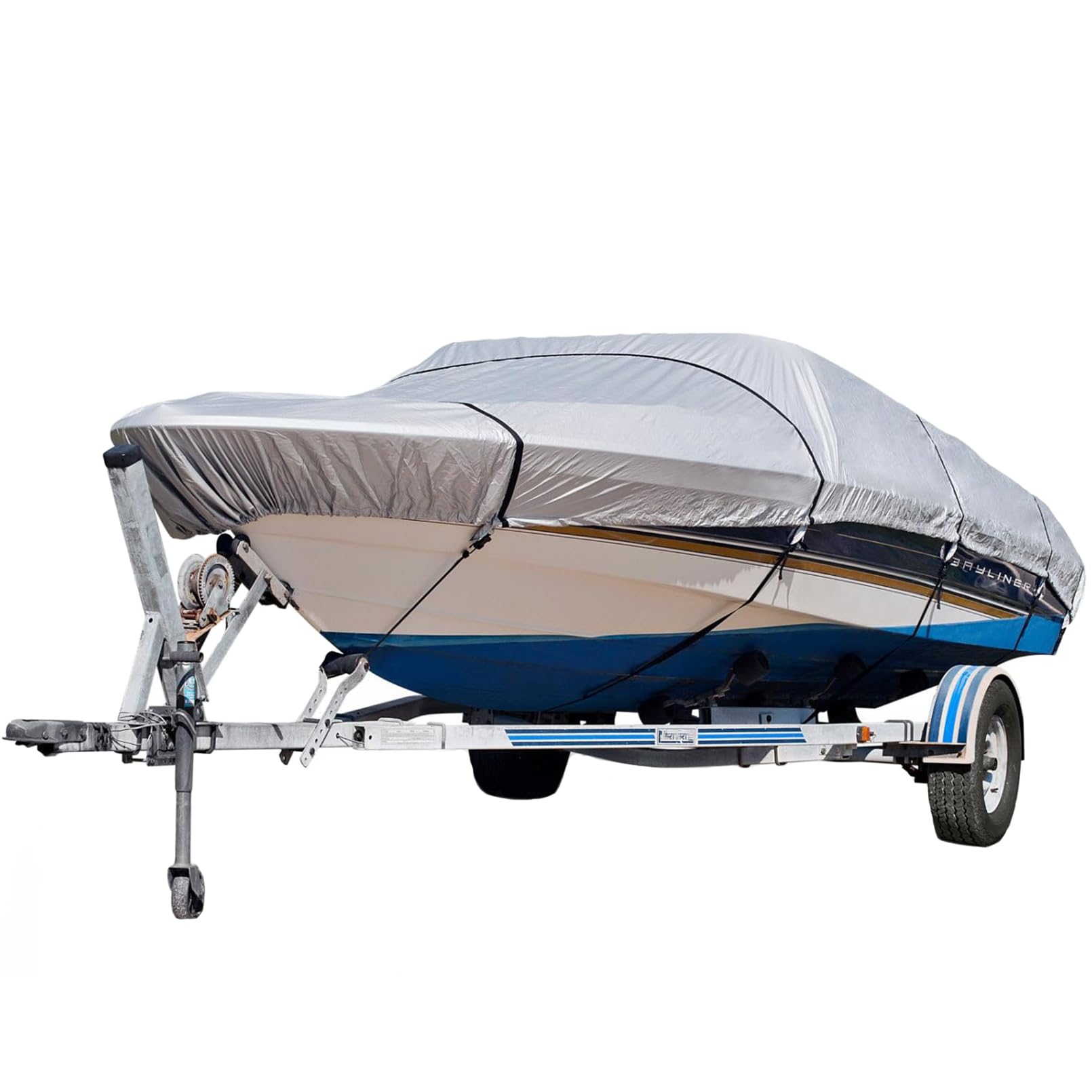 Copertura per Barca Forte, Tessuto Oxford 600D Telo Copri Barca Impermeabile Adatto A Scafo A V, Tri-Scafo, Barca da Sci da Pesca Copertura per Barche,20 * 22FT=810 * 500CM