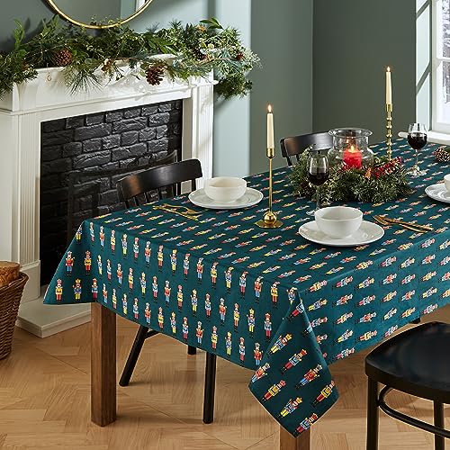 Catherine Lansfield Dining Christmas Nutcracker Cotton Table Cloth 137x229 cm Green, 90.2 x 53.9 inch (Rectangular)