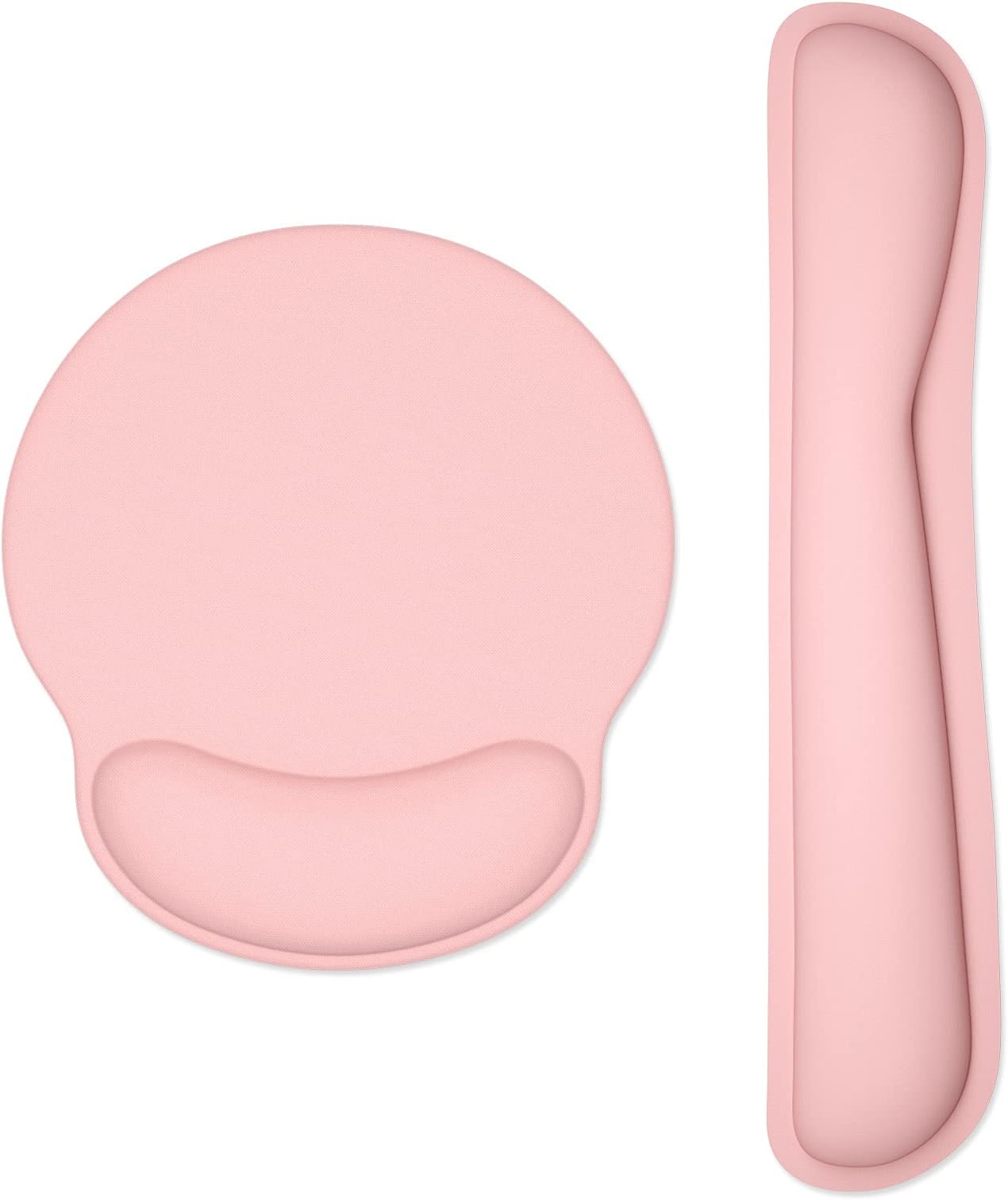 Dapesuom Keyboard Wrist Rest and Mouse Pad with Wrist Support, Memory Foam Wrist Rests for Keyboard and Mouse Set, Ergonomic Wrist Pad with Non Slip Base for Easy Typing & Pain Relief,Rose Pink