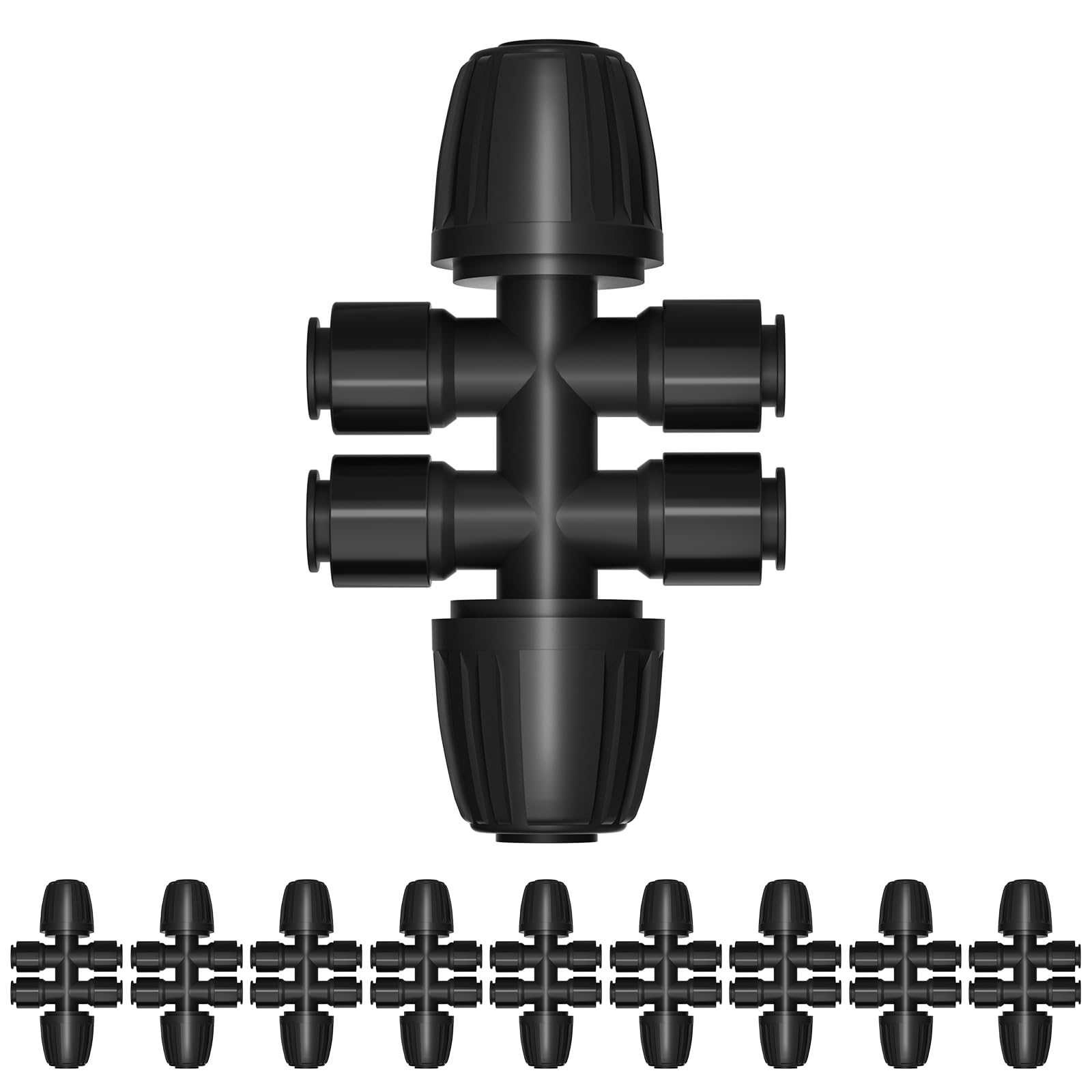 Raccord en T 1/4" évite les fuites d'eau du tuyau d'arrosage 6 mm