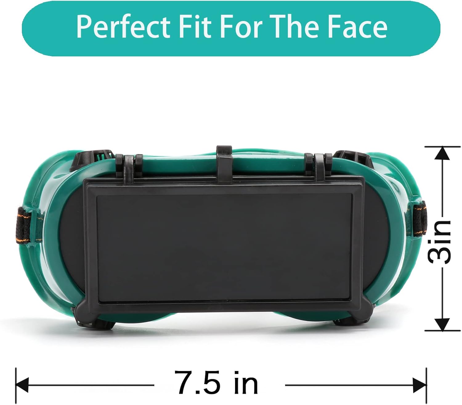 Image of Welding Goggles with Measurements