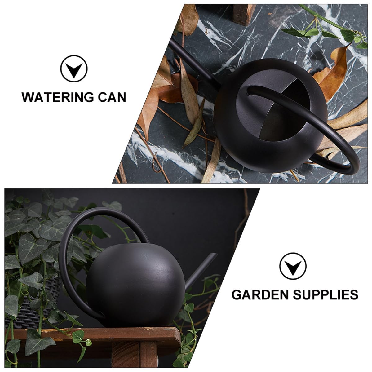 Gartengießkanne mit Langem Ausguss und Vergrößertem Wassereinlass Edelstahl 1000ml für Präzise Bewässerung von Topfpflanzen und Garten